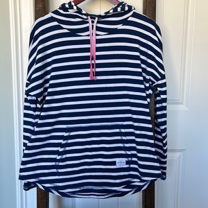 Southern Tide Striped Hooded Shirt, S, Excellent